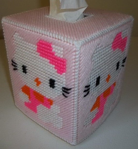 Cute Hello Kitty Tissue Box Cover by mycottageinthewoods on Etsy