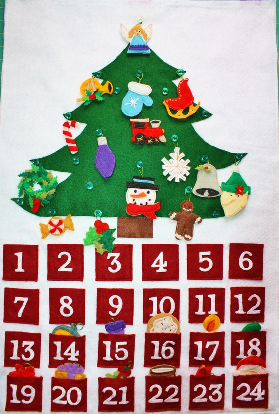 Felt Advent Calendar Christmas countdown handmade