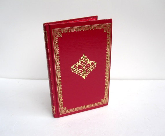 Crimson Red Journal Blank Diary Gold by LoveButlerVintage