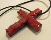 The Old Rugged Cross Cedar Necklace