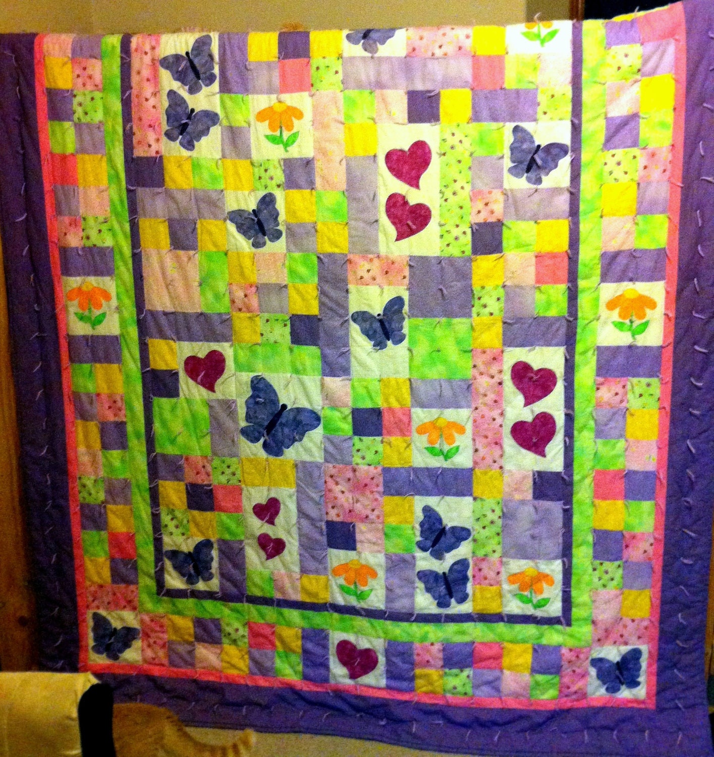 TWIN Quilt PATTERN PDF twin size bed quilt child girl