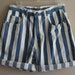 Vintage denim striped shorts- highwaisted- hipster- grunge- rock- punk- 80s- 90s