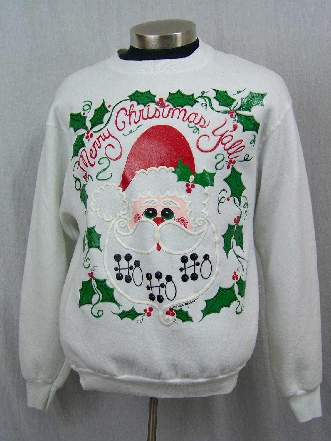 Vintage Ugly Christmas Sweater Sweatshirt Merry Christmas