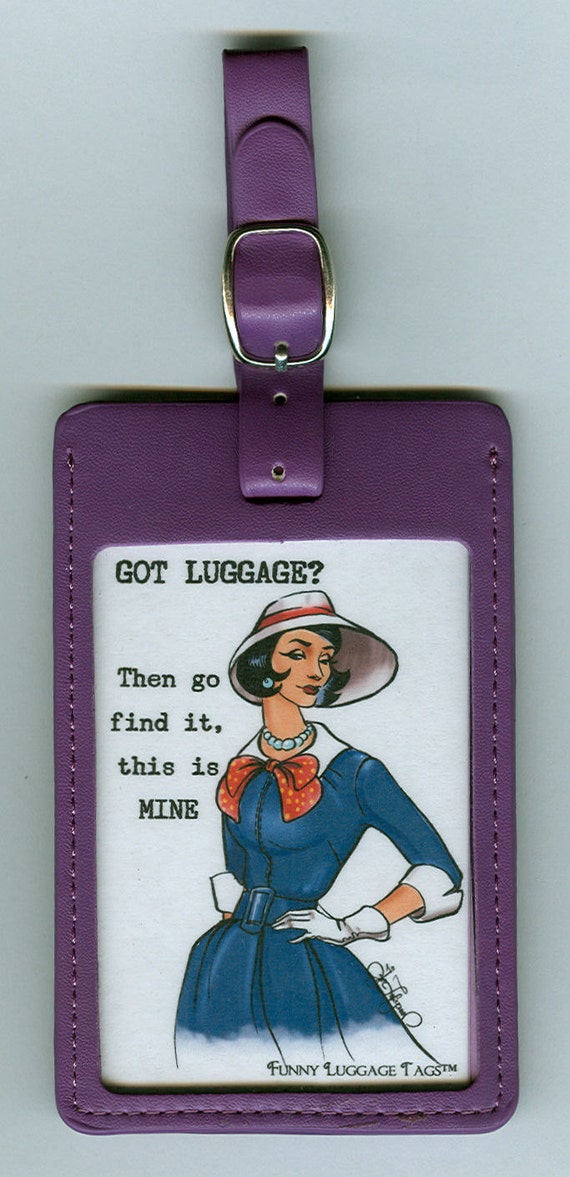 Items similar to Funny LEATHER Luggage Tag Got Luggage
