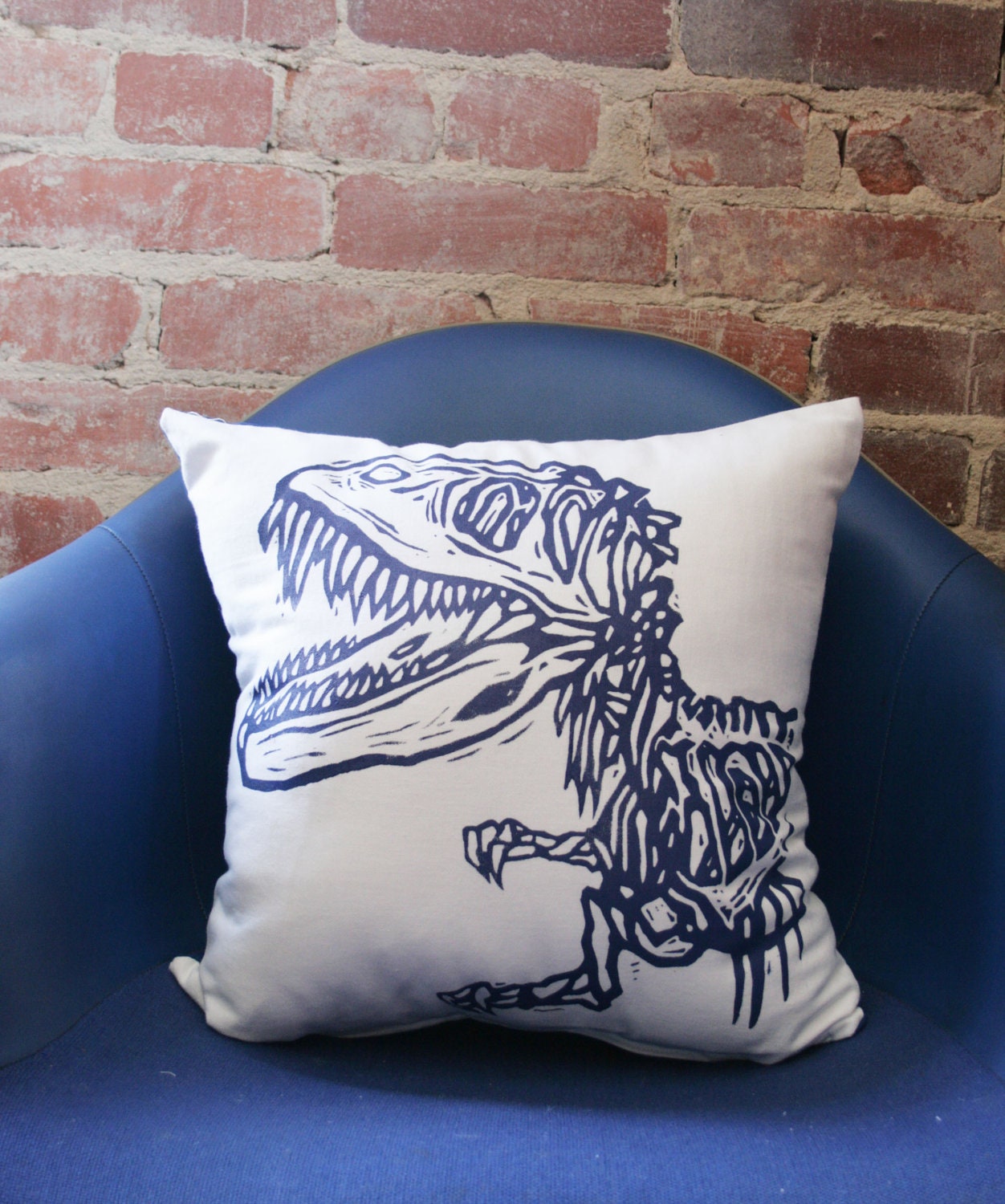 Dinosaur Pillow Cover 16x16