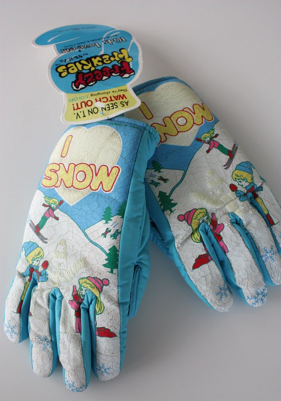 Vintage Original 1980s Freezy Freakies Children's Gloves