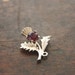 Vintage 60s Silver Paste Scottish Thistle Charm Pendant Scottish Travel Souvenir