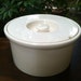 Antique Villeroy & Boch White Crackle Glaze Crock from the 1850s -1930s, Made in Dresden, Germany Pre WWII, Plain White Porcelain Stoneware