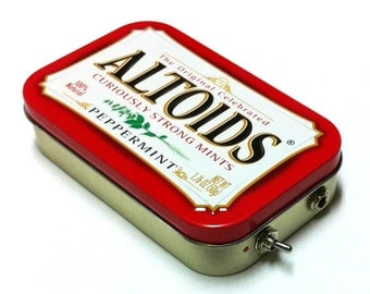 Portable Amp and Speaker for iPhone MP3 Player -Altoids Red/Red