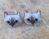 white kitten earrings, kitty, pussycat