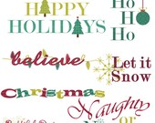 25% OFF SALE Christmas Word Art - Personal or Commercial Use -Deck The Halls Set 1 Il_170x135