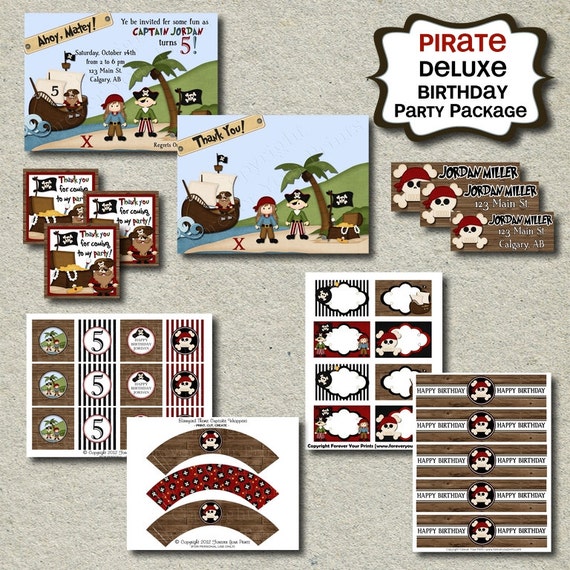 Pirate Birthday Party Package - DIY - You Print Il_570xn