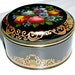 Vintage Floral Canister Tin Made In England Case Manufacturing Co New York