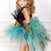 Infant Toddler Peacock Feather Bustle Tutu (Tutu Only)...Peacock Pageant, Peacock Costume Tutu...Sizes 6 Months to 4T . . . GOLDEN PEACOCK