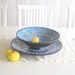 Blue fruit bowl and plate set designer modern mosaic mosaics