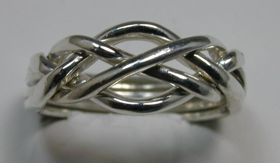 band 8 ring to how assemble puzzle by Puzzle ArcanumDesigns Silver Ring Four Ladies Sterling Band