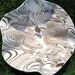 Large Pottery Serving Bowl - Robins Egg Blue and Brown Marbled Handmade Stoneware Pottery (Agateware)