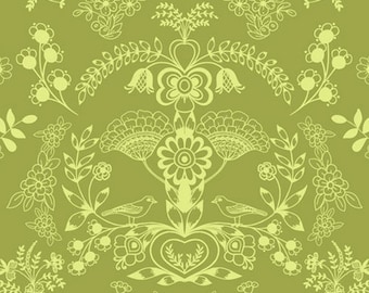 Floralism in Fresh Grass (MO-3804) - MODERNOLOGY by Patricia Bravo - Art Gallery Fabric - By the Yard