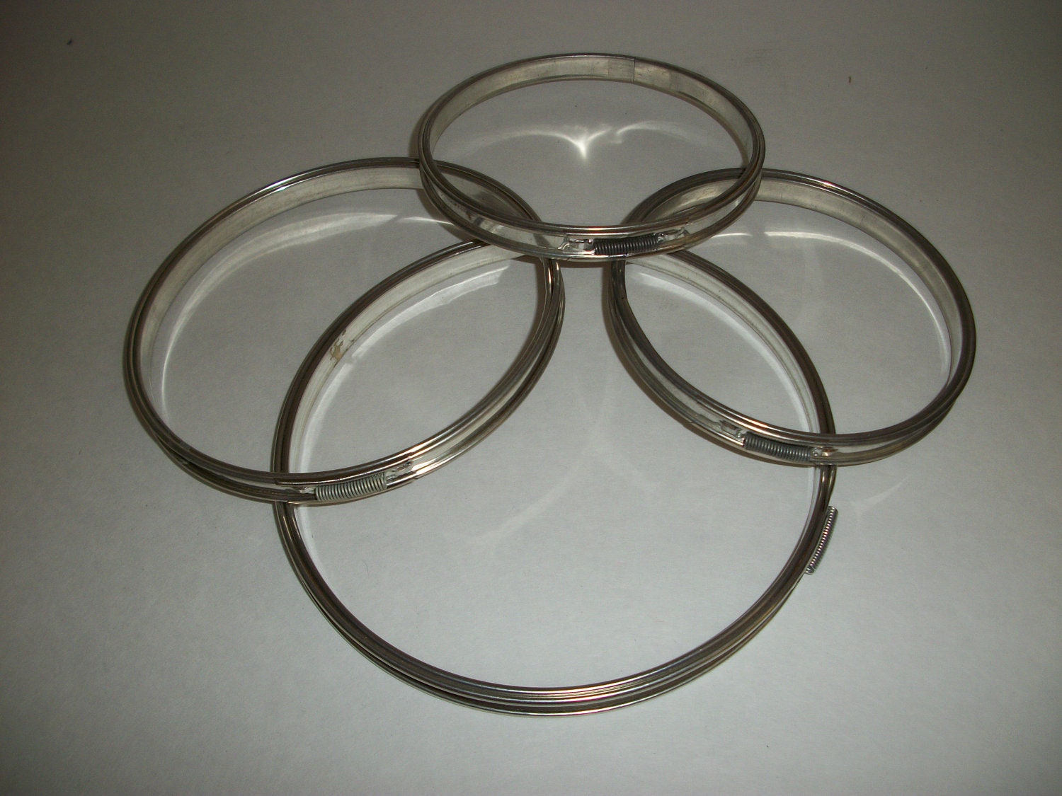 4 vintage metal embroidery hoops extra nice 4 vintage metal embroidery hoops extra nice