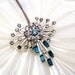 Vintage Silver Heart Burst Rhinestone Combination Brooch and Pendant