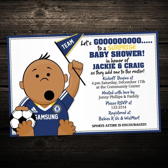 PRINTABLE INVITATION: Soccer Sports Tailgate Baby Shower or