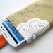 Samsung Galaxy S3 case cover sleeve handmade with magnetic closure, beige flowers