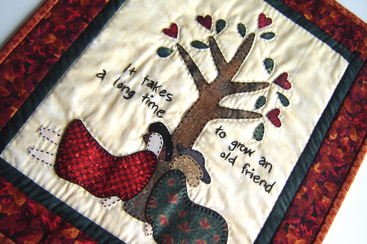 old-friend-quilted-wallhanging-primitive-quilt-country-quilt