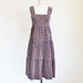 Vintage 70's Black Velveteen Jumper Prairie Dress