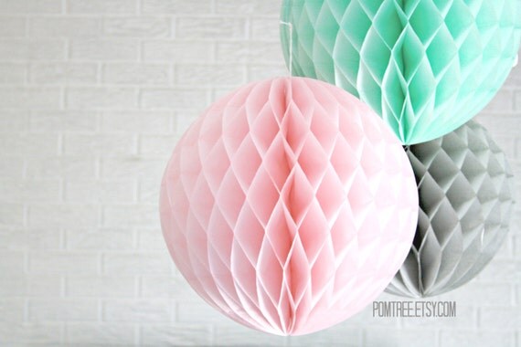 paper party decor ... SMALL honeycomb lantern ... candy table buffet tablescape // weddings // birthday party // baby shower // nursery Il_570xn