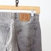 1980s Levis 501 Jeans / Grey Jeans / Gray Denim / W 28