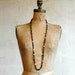 Vintage Bead Necklace / Black Beaded Strand