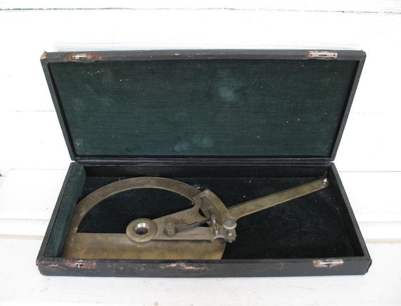 Vintage Precision Drafting Metal Protractor Union Instrument