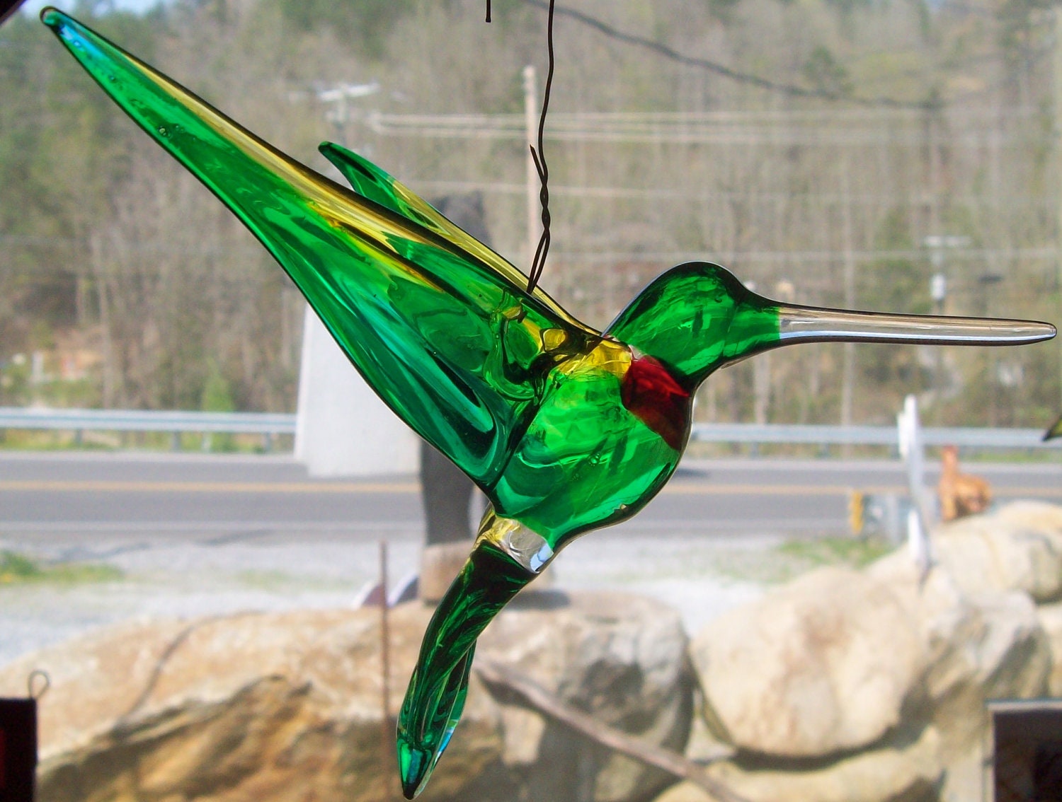 Hand Blown Glass Hummingbird Sun Catchers By Smokymtnartsandcraft