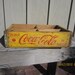 Vintage wood Coke Coca Cola Crate Box Yellow