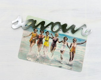 Word Fridge Magnet Savour - mirror, typography, handwriting, SALE