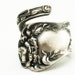 Spoon Ring Vintage Victorian Rosebud Sterling Silver Ring, Handmade in Your Size (2649)