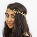 Bridal Gold Beaded Crystal Tiara - Gold Headband, Wedding Accessories, Bridal Tiara, Halo, Goddess, Circlet, Fairy, Wedding Crown, Crystal