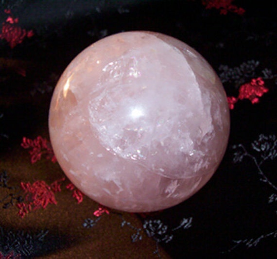 Sale 4inch Natural Rose Quartz Crystal Sphere by MagickallyMade