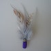 Cat Toy Purple and Light Gray Feather Flier with Catnip and Bell