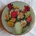 Vintage Biscuit Tin Gray & Dunn Scotland / Roses in a Vase by Gaston-Albert Lavrillier