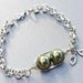 Two Peas In A Pod Silver Bracelet - Personalized Hand stamped Bracelet