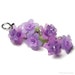 Lovely Lavender Floral Crystal Pearl Silver Handbag Charm