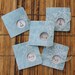 Christmas mini cards gift tags angel blue silver green set of 5