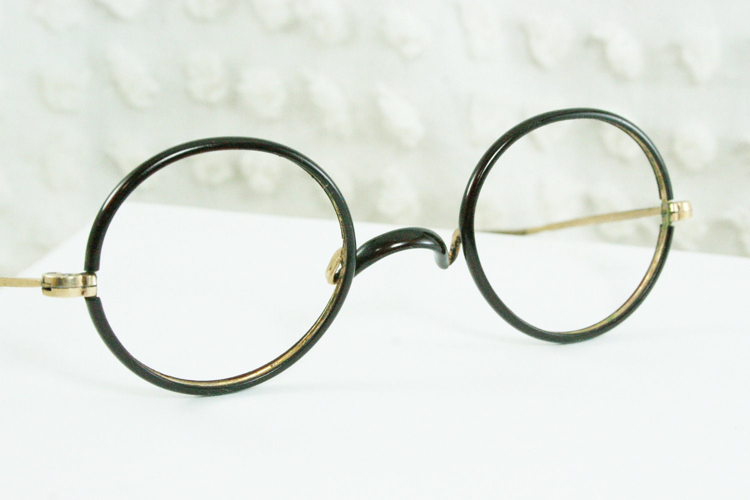 30s Glasses 1920's Oval Eyeglasses Round Black Near by DIAeyewear