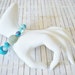 Bright Blue Beaded Bracelet, Upcycled Jewelry by RetroRevivalBoutique