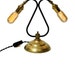 Double Light Bare Bulb Edison Table Lamp