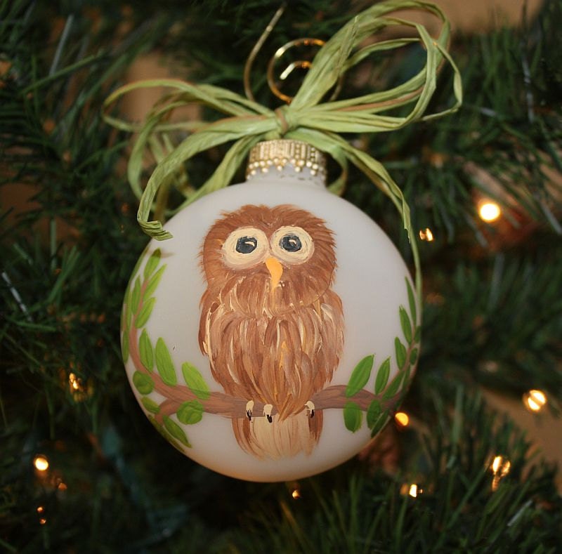 Handpainted Owl Glass Personalized by FlutterbyConnections on Etsy
