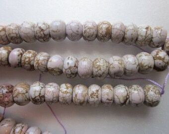SALE - Purple Magnesite Rondelle Beads 10x8mm 20 Beads