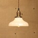 Chandelier Lighting with Vintage Milk Glass Style Shade and Reproduction Wire