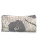 Cosmetic bag, Poppies, Gift for her, Nursing bag, Ivory and Gray clutch